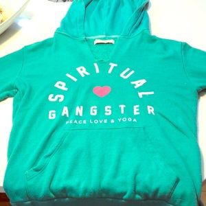 Spiritual gangster distressed comfy hoodie